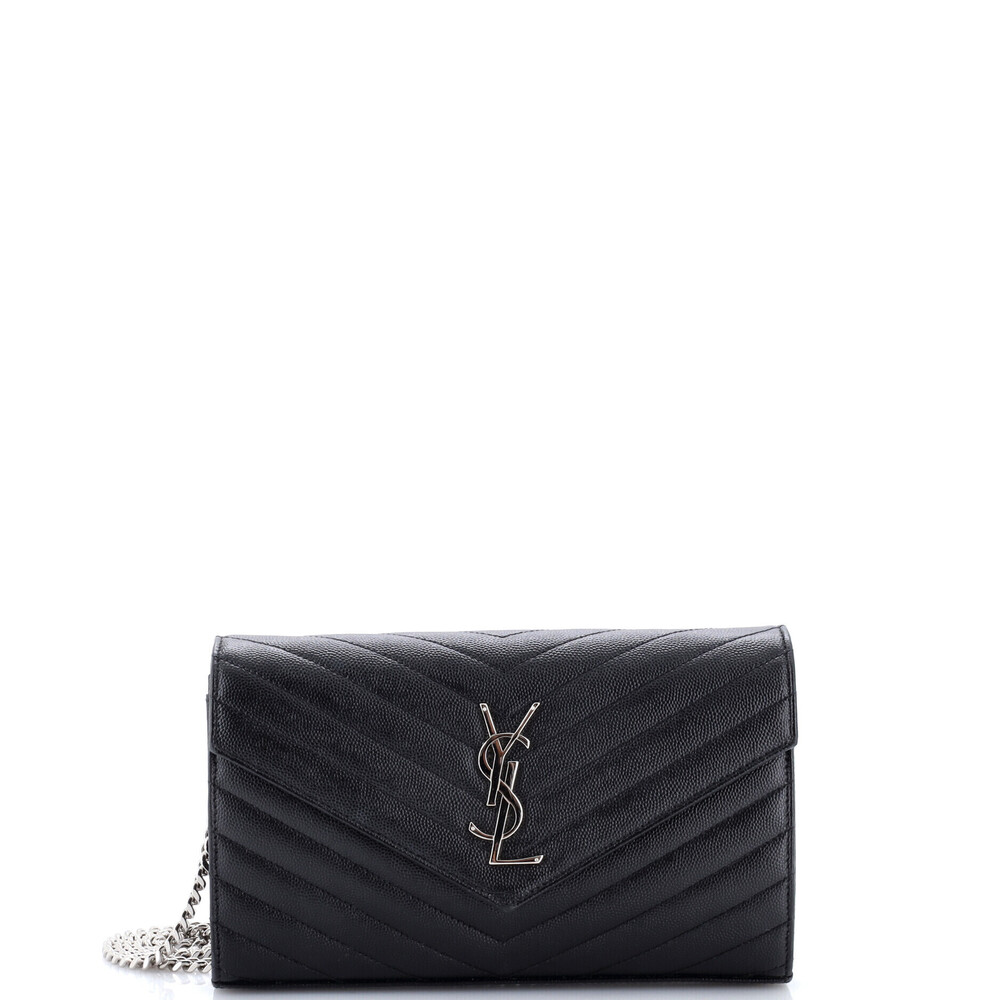 Saint Laurent Medium Classic Monogram Wallet on Chain